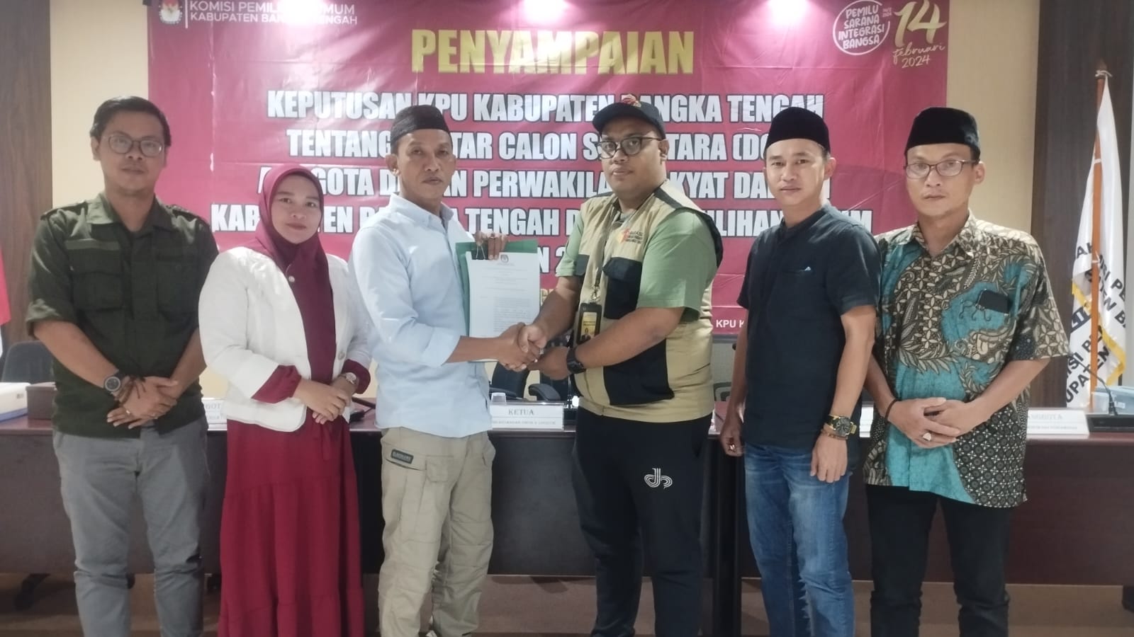 Dari 413 Calon KPU Bangka Tengah Tetapkan 308 Bacaleg Masuk DCS 105