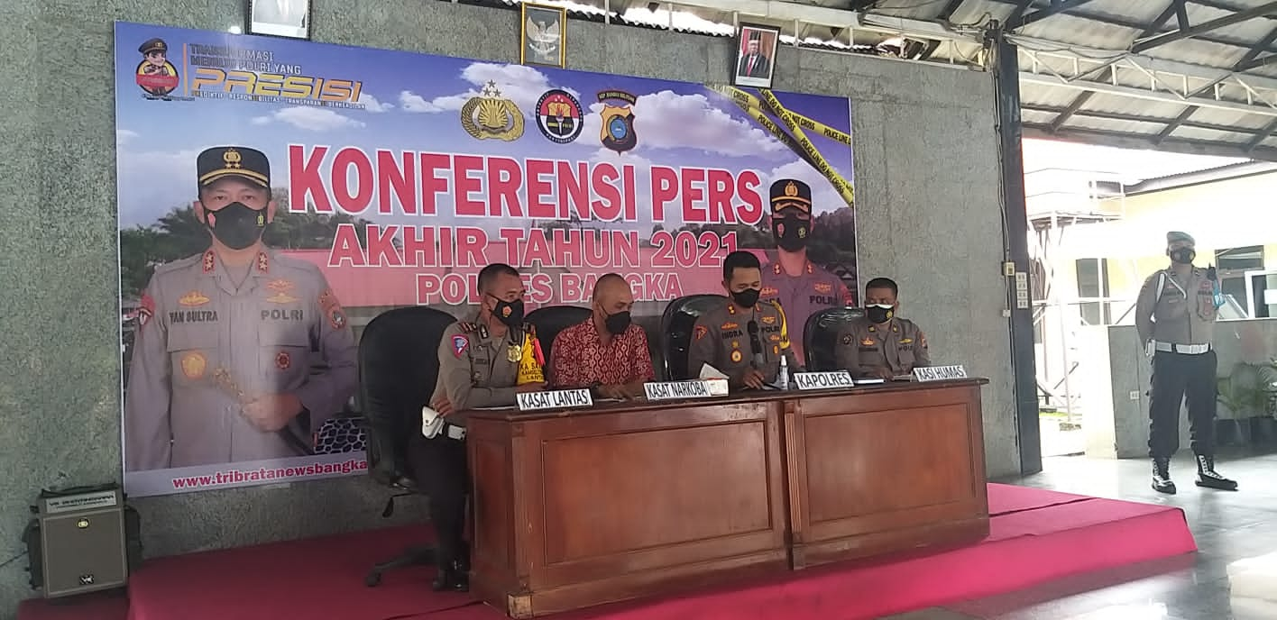 2021, Kejahatan Kekayaan Negara dan Illegal Minning Meningkat di Polres Bangka