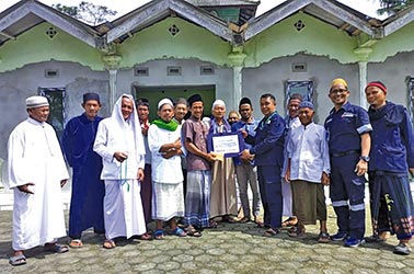 PT Timah Bantu Pembangunan Masjid Al Hikmah Desa Rambat