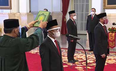 Presiden Lantik Dua Menteri Baru di Kabinet Indonesia Maju
