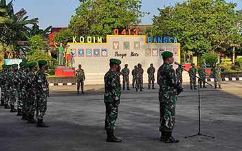 Dandim Lepas Puluhan Tamtama Remaja Kodim 0413/Bangka