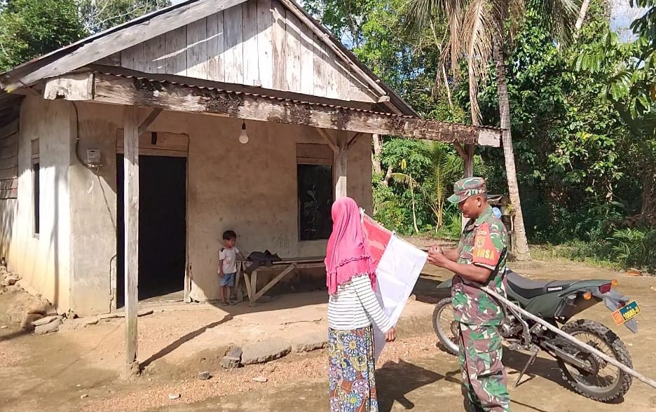 Dukung Gerakan Nasional Pemasangan 10 Juta Bendera, Dandim Basel Intruksikan Ini ke Jajaran Babinsa 