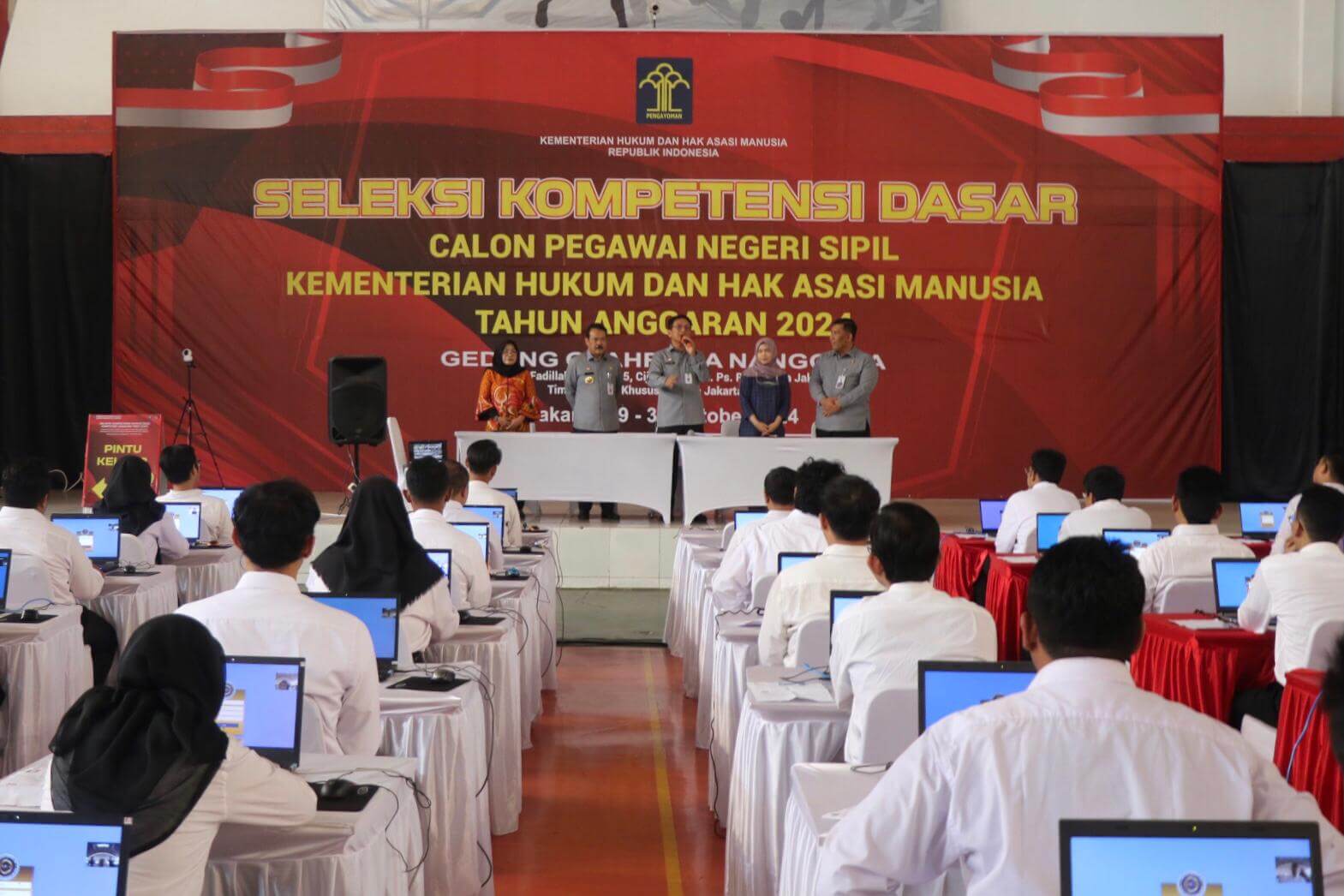 Sekjen Kemenkumham Ajak Peserta SKD CPNS untuk Memberikan Usaha Terbaik