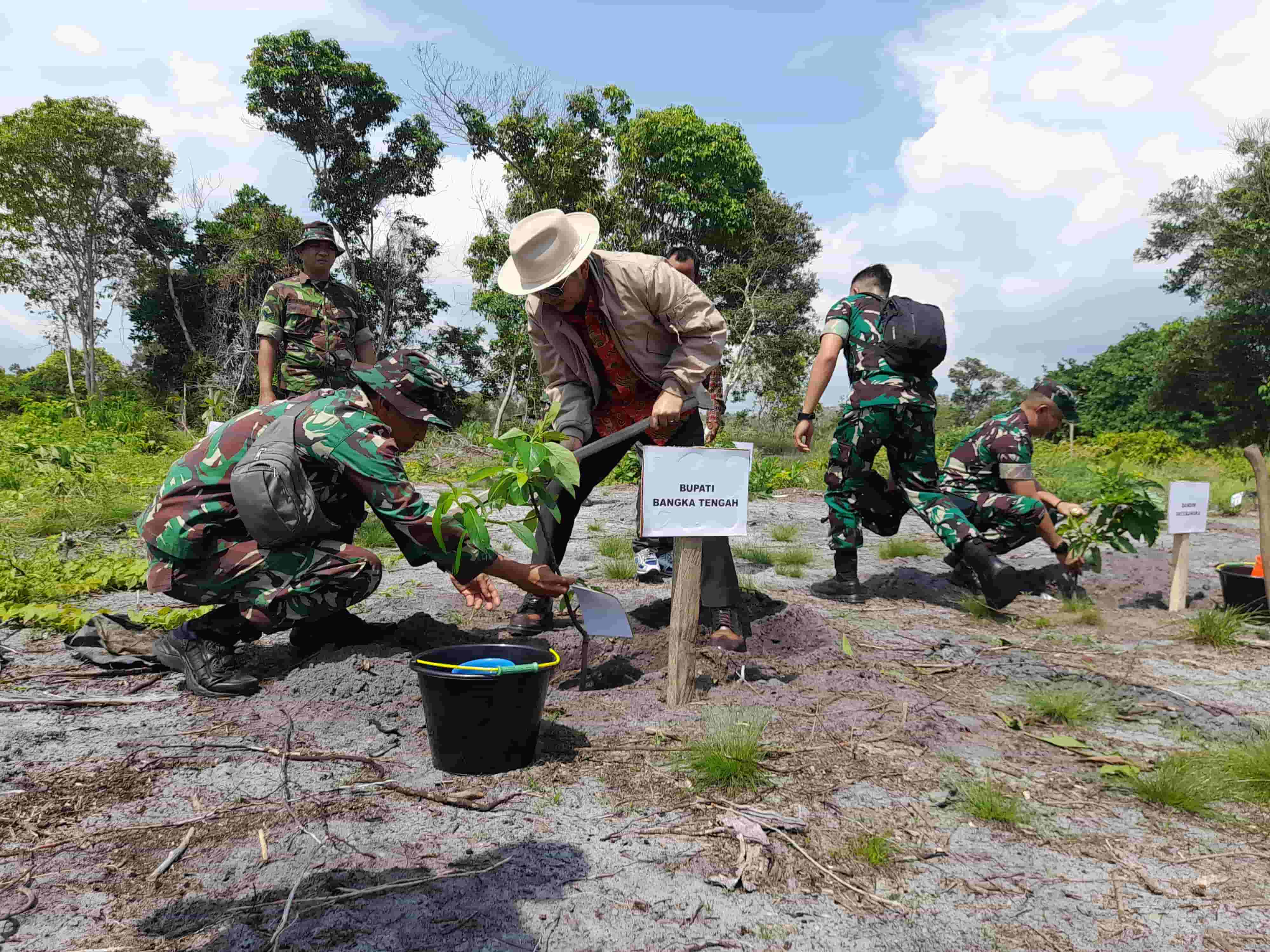 Hari Juang Kartika TNI AD, Lahan Desa Batu Beriga Ramai Ditanami Pohon