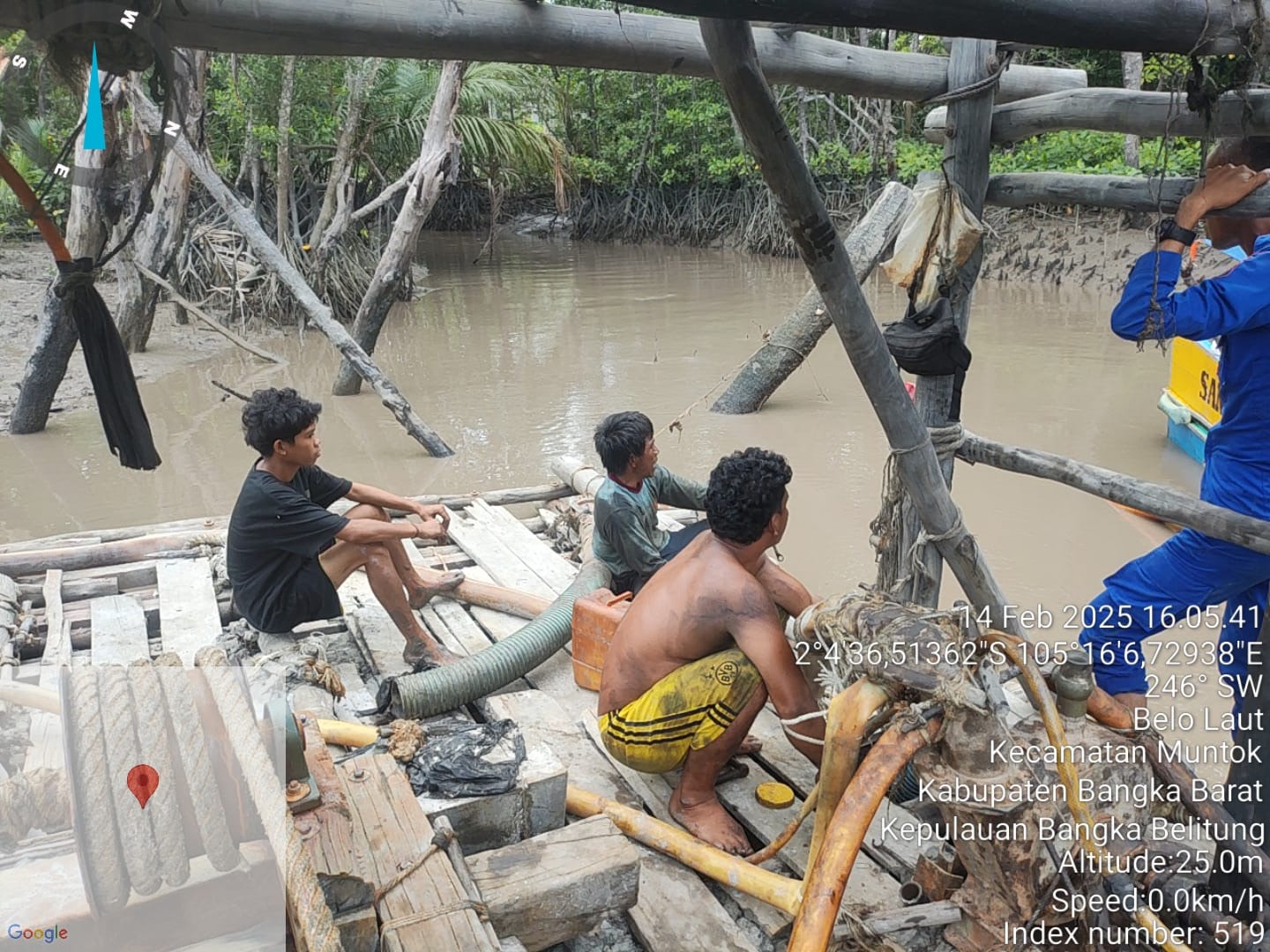 Polres Bangka Barat Berikan Ultimatum Tambang Ilegal di DAS Belo Laut