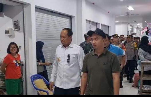 Jelang Kunjungan Wapres ke Toboali, Pj Gubernur Babel bersama Forkopimda Pantau Persiapan di Pasar Toboali 