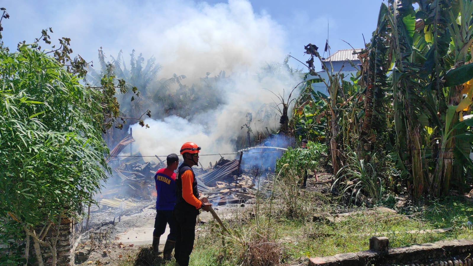 Gubuk Terbakar di Mentok, Dugaan Sementara Dibakar Penghuninya