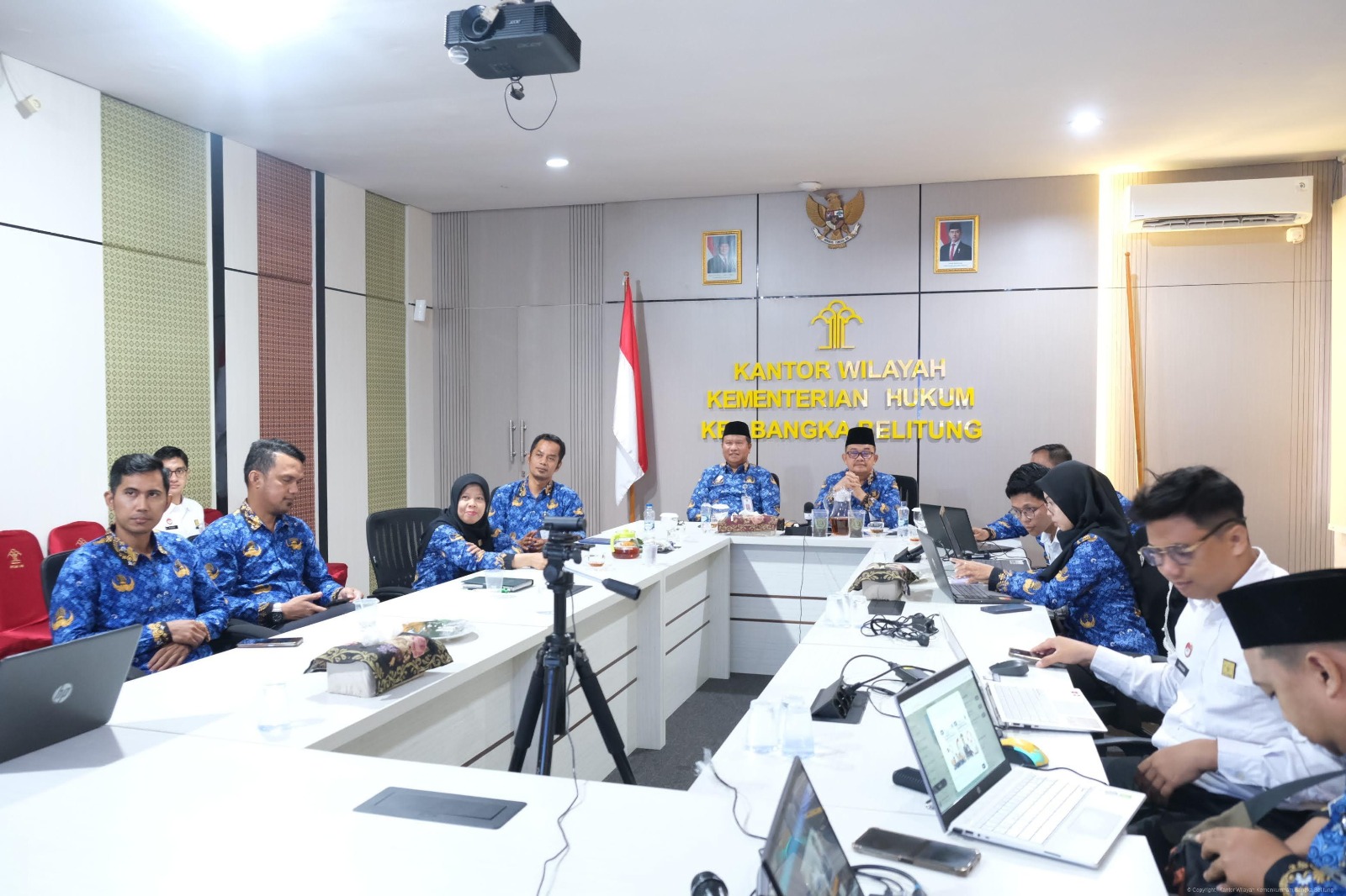 Teh Tayu Jebus Jalani Pemeriksaan Substantif secara daring, Kanwil Kemenkum Babel berikan pendampingan