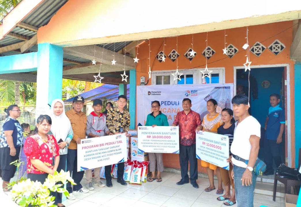 Tanggap Bencana Gempa Poso, BRI Peduli Salurkan Bantuan Bagi Korban Terdampak