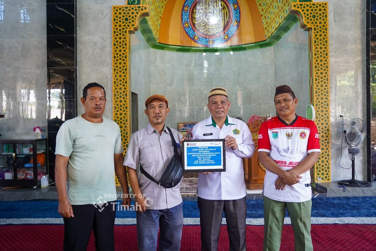 Melalui Program TJSL, PT TIMAH Dukung Pembangunan Masjid di Bangka Tengah