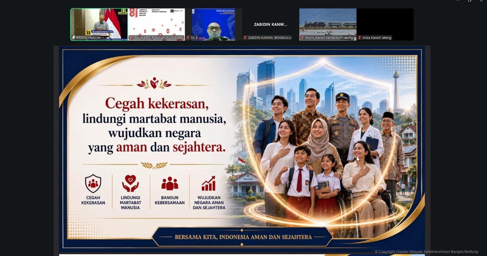 Kanwil Kemenkum Babel Ikuti Community of Practice UU TPKS