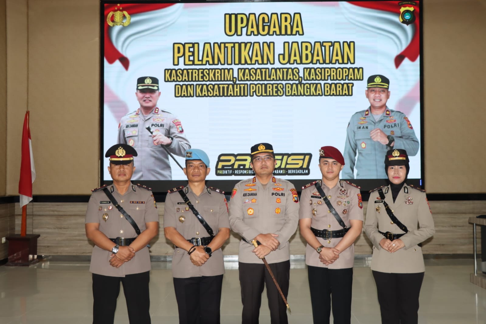 3 Kasat Dan 1 Kasi Polres Bangka Barat Diganti