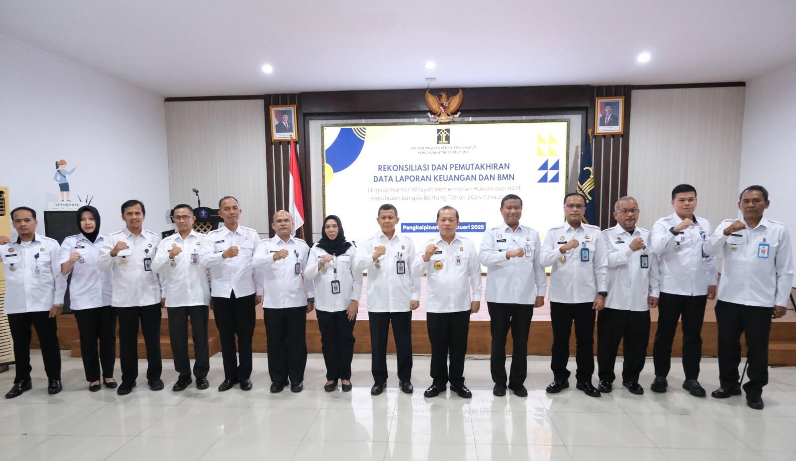 Kemenkum Babel Gelar Rekonsiliasi Data Laporan Keuangan dan Barang Milik Negara Tahun 2024