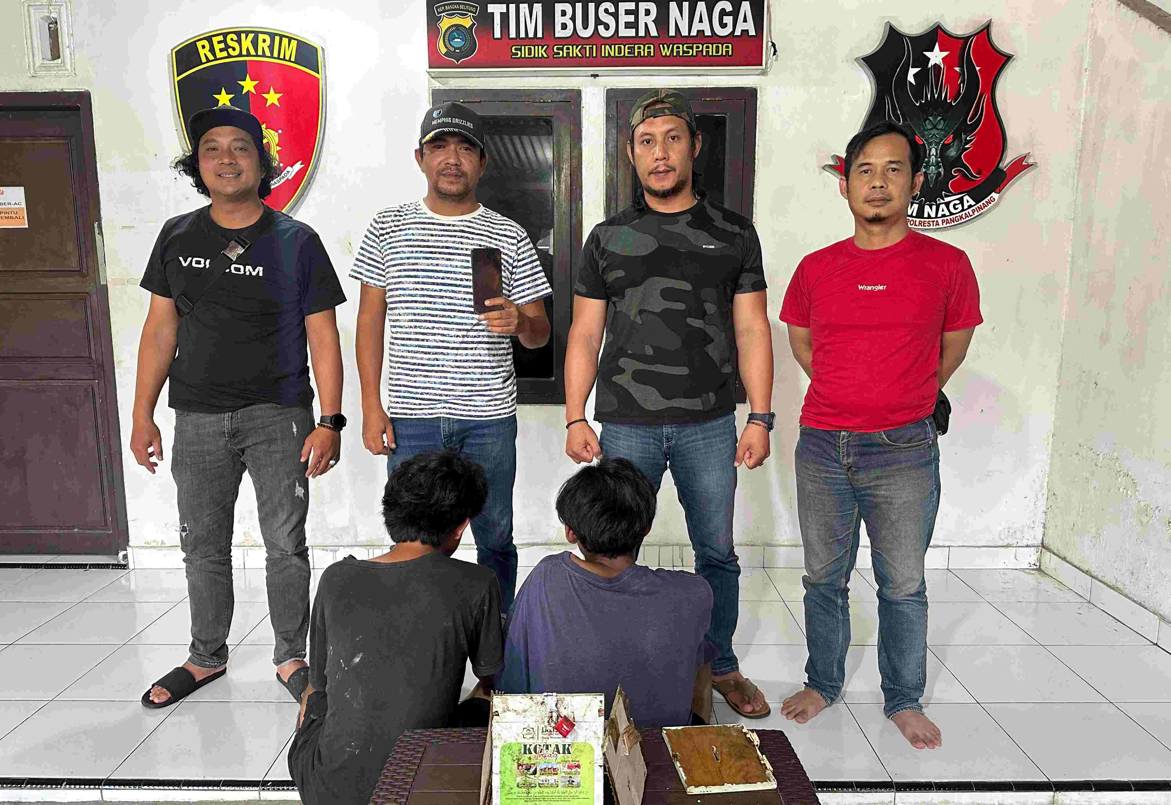 Tertangkap! Ini 2 Maling Kotak Amal dan HP di RM Kejora Jaya