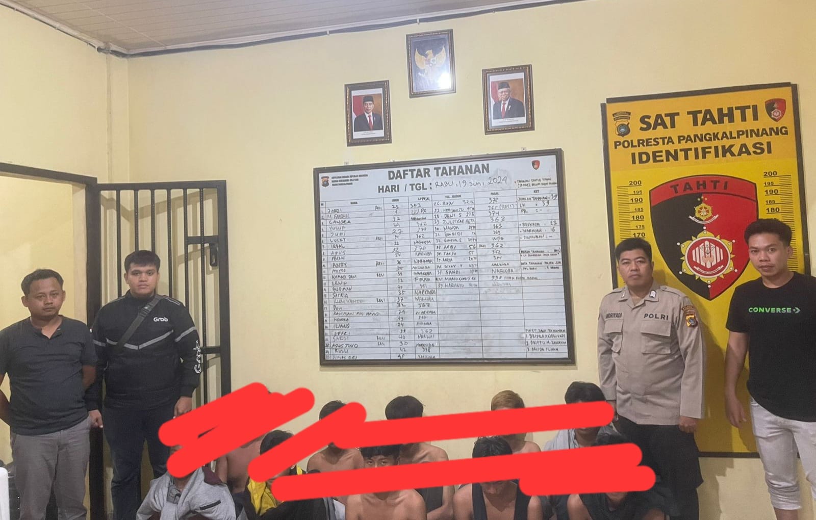 Polresta Pangkalpinang Kembali Amankan 10 Remaja Bersajam Hendak Tawuran