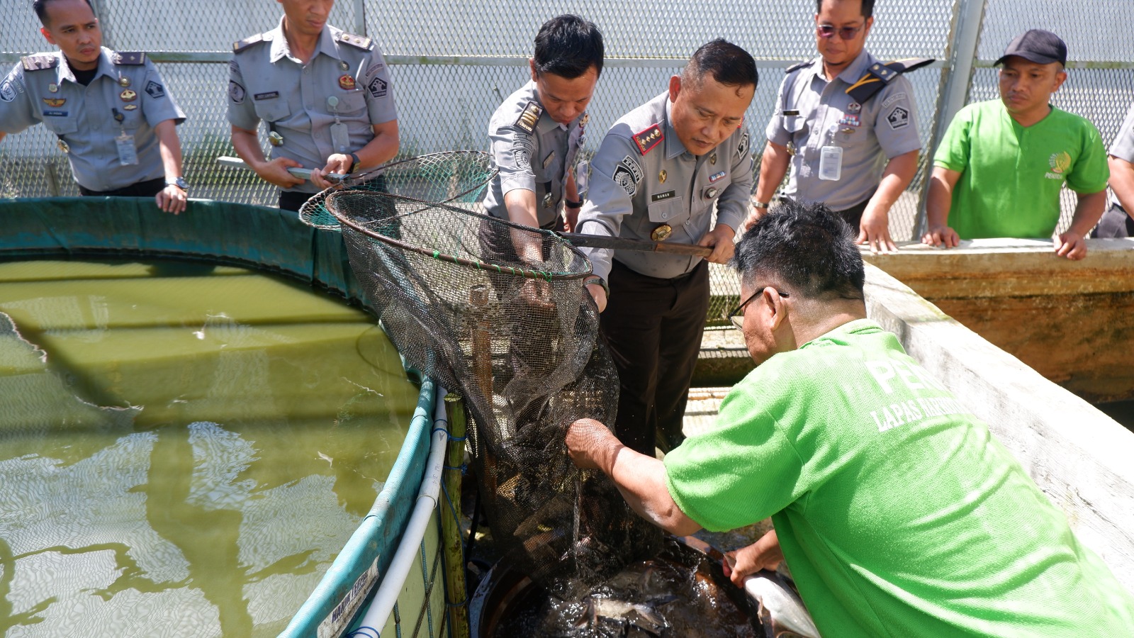 Lapas Narkotika Pangkalpinang Panen Ikan Patin, Wujud Nyata Dukung Ketahanan Pangan