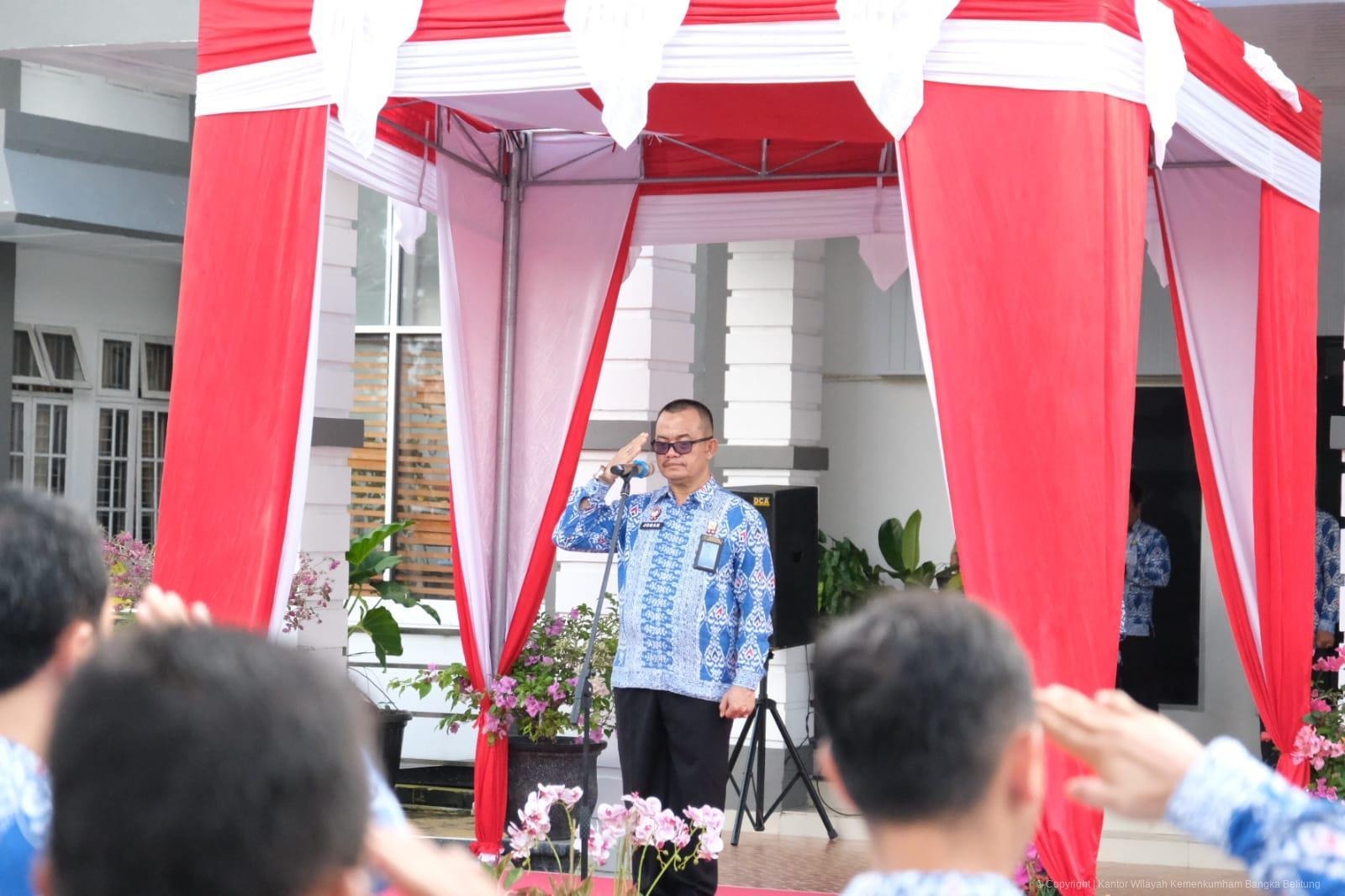 Kanwil Kemenkum Babel Gelar Upacara Peringatan Hari Keluarga Nasional Tahun 2026