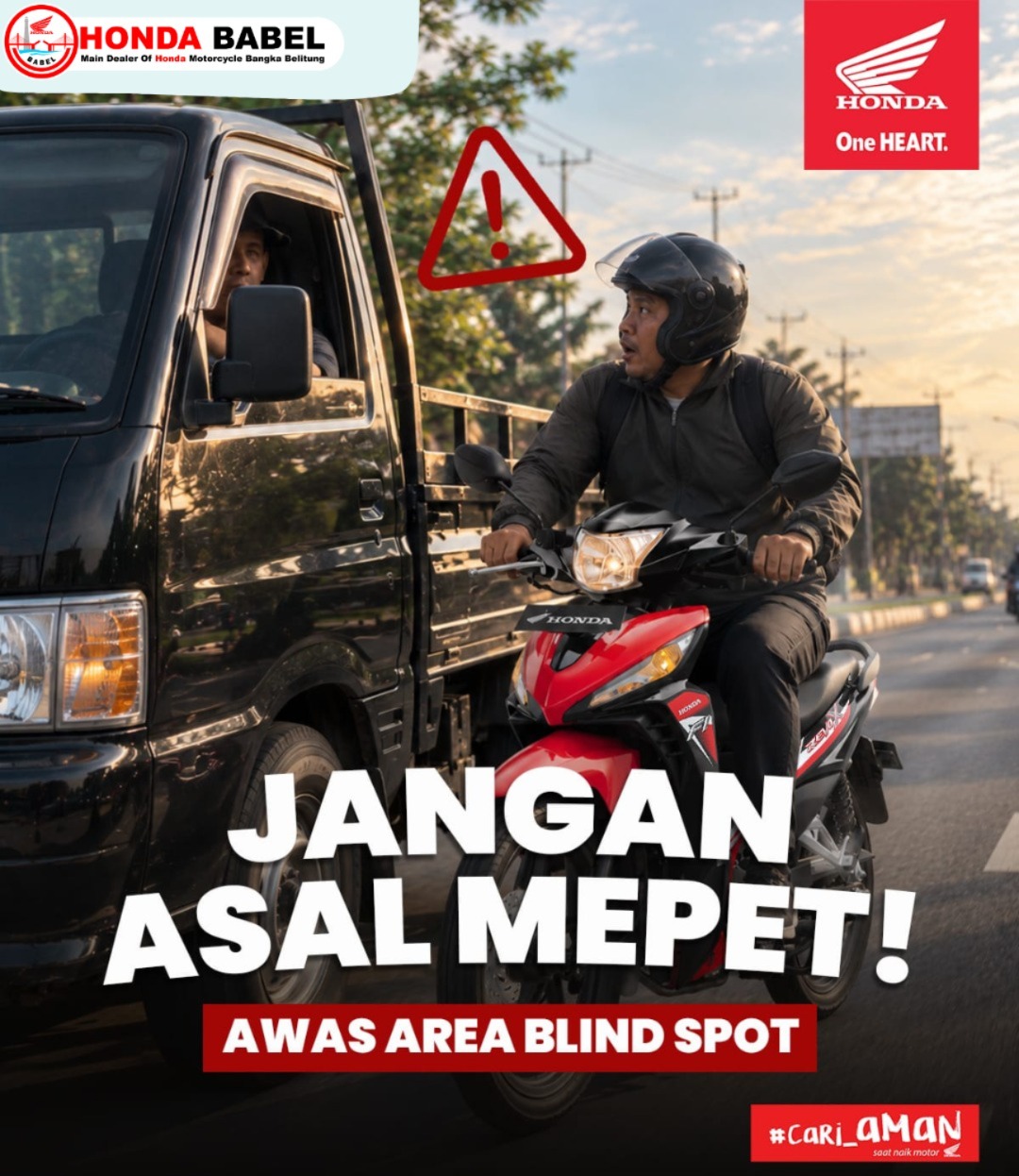 Honda Babel Ajak Pengendara Waspada Blind Spot, Jangan Asal Mepet!