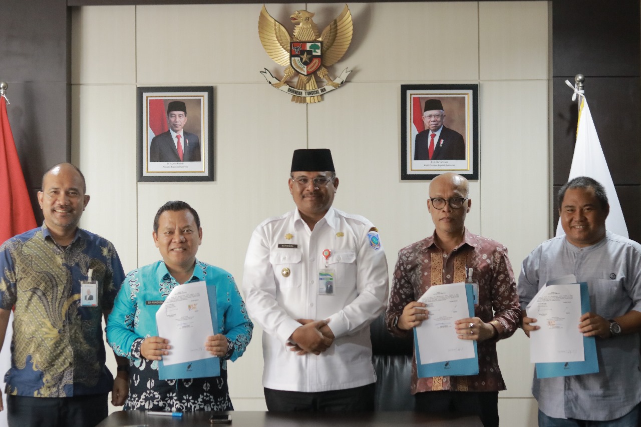 DPKP Babel Bersama BSB Menandatangani Kerjasama Dengan Perternak Sapi H. Badut