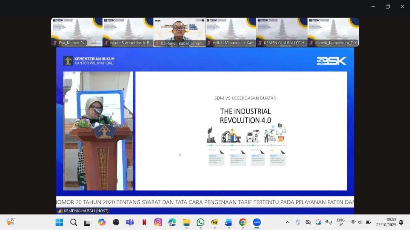 Kanwil Kemenkum Babel Ikuti Diskusi Strategi Kebijakan Bahas Evaluasi Permenkumham Nomor 20 Tahun 2020