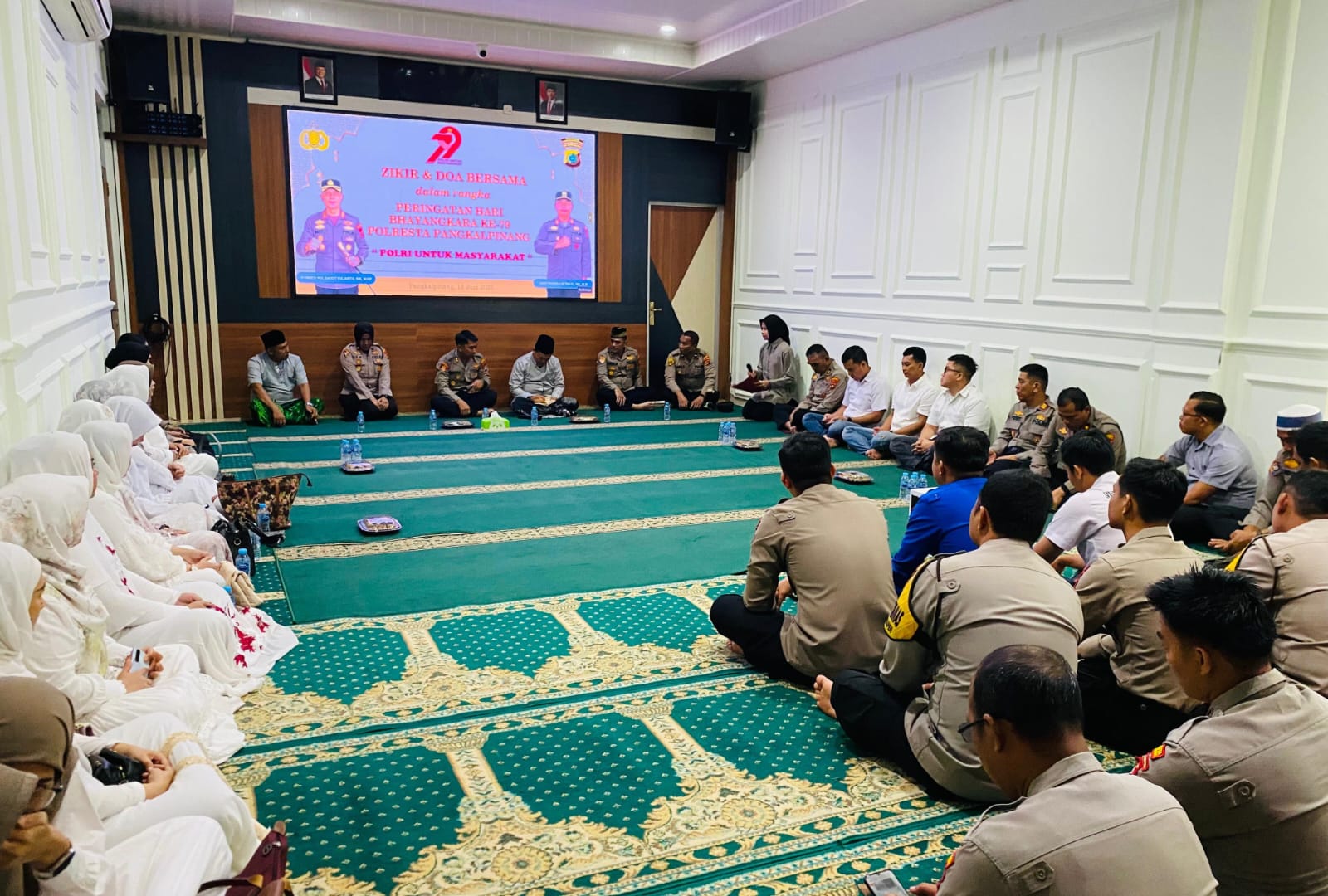 Polresta Pangkalpinang Gelar Zikir dan Doa Bersama Sambut HUT Ke-79 Bhayangkara Polri