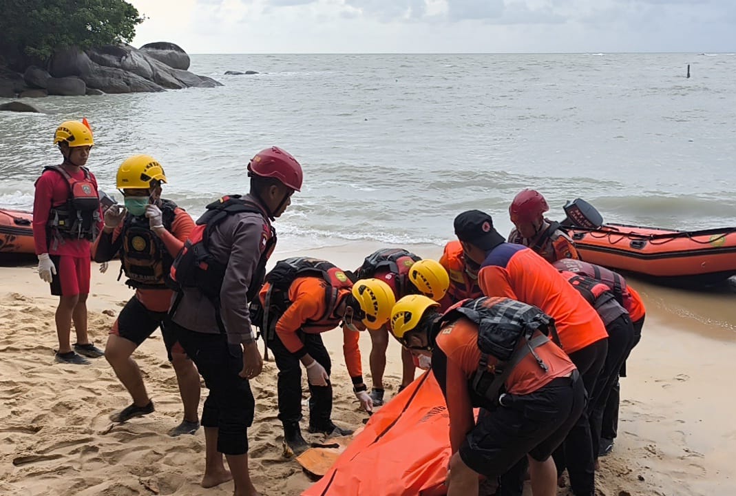 Mahasiswa Polman Babel yang Tenggelam di Teluk Uber Ditemukan Nelayan