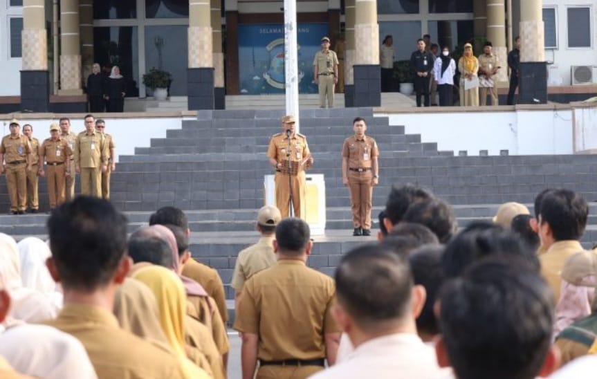 Pimpin Apel Gabungan Pemkot Pangkalpinang, Ini Amanat Pj Wako Budi 