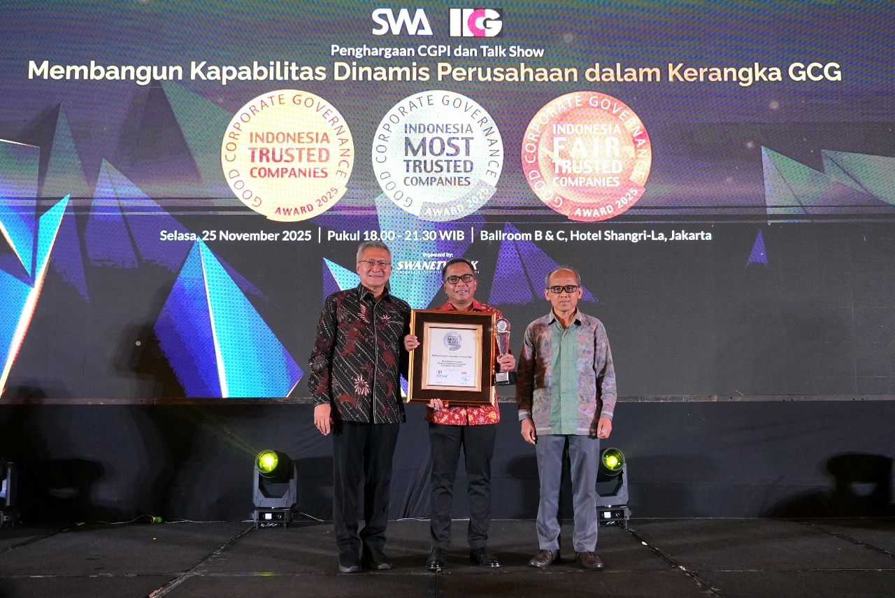 BRI Kembali Dinobatkan Sebagai Perusahaan dengan Tata Kelola Terbaik di Indonesia Trusted Companies 2025