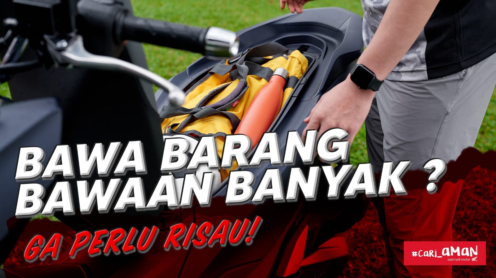 “Trik Bawa Barang Bawaan Banyak Ala Honda”