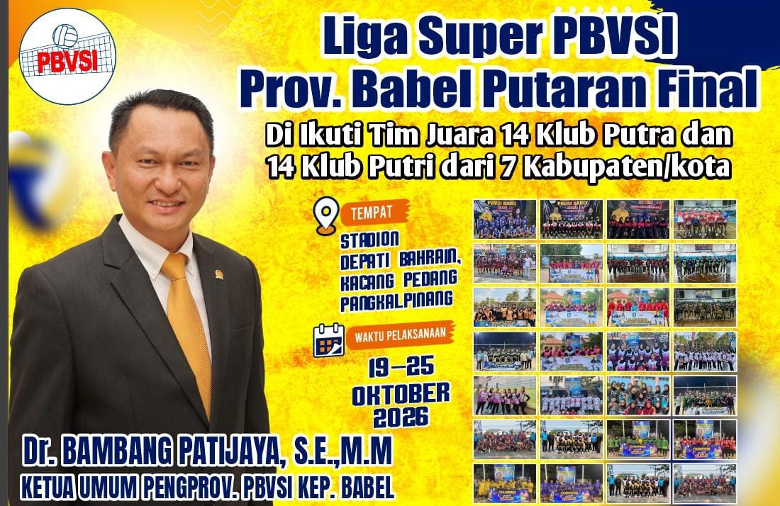 28 Klub Terbaik Babel Bertarung di Putaran Final Liga Super PBVSI