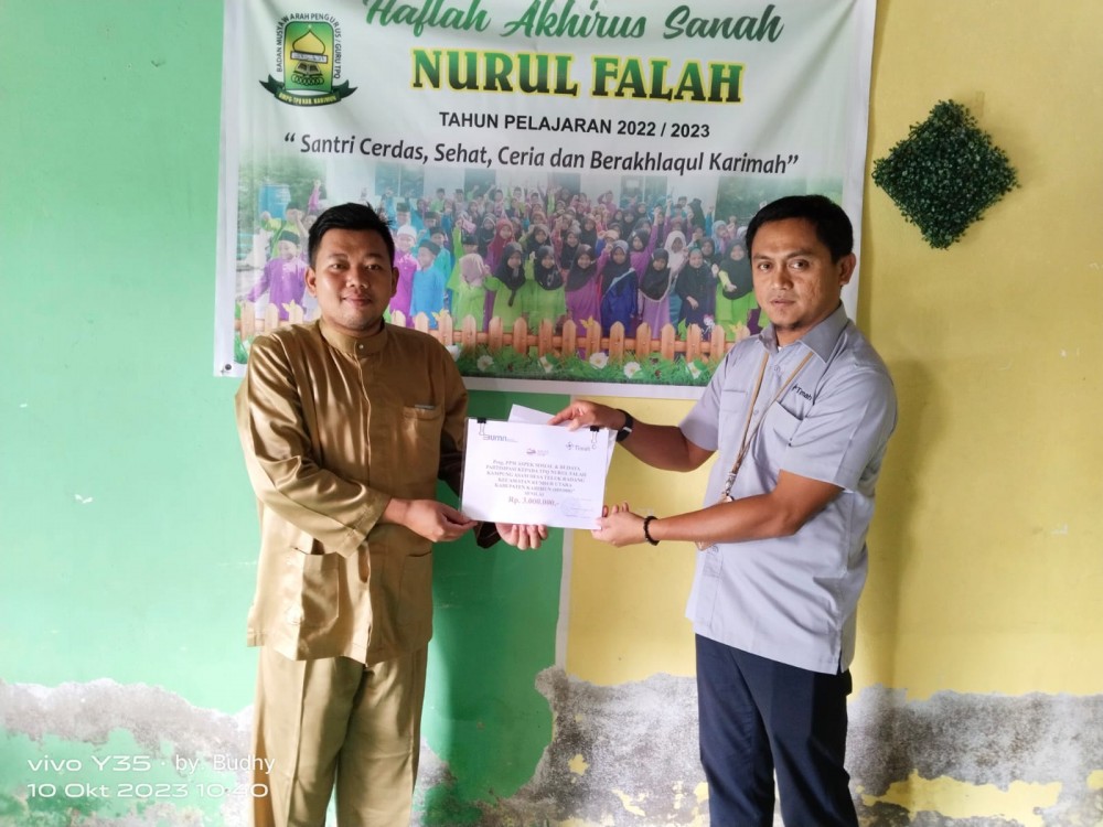 Dukung Edukasi Keagamaan Masyarakat, PT Timah Tbk Bantu Renovasi TPQ Nurul Fallah Desa Teluk Radang