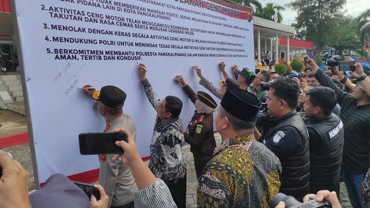 Ikuti Apel Deklarasi Penolakan Geng Motor, Honda Babel Siap Bersinergi Ciptakan Keamanan