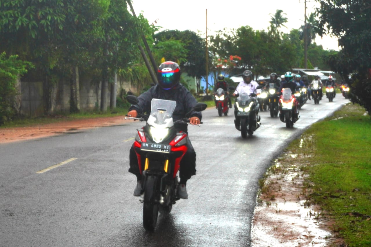 Ikatan Motor Honda Babel Touring Ramadan Bareng Bupati dan Wabup Beltim