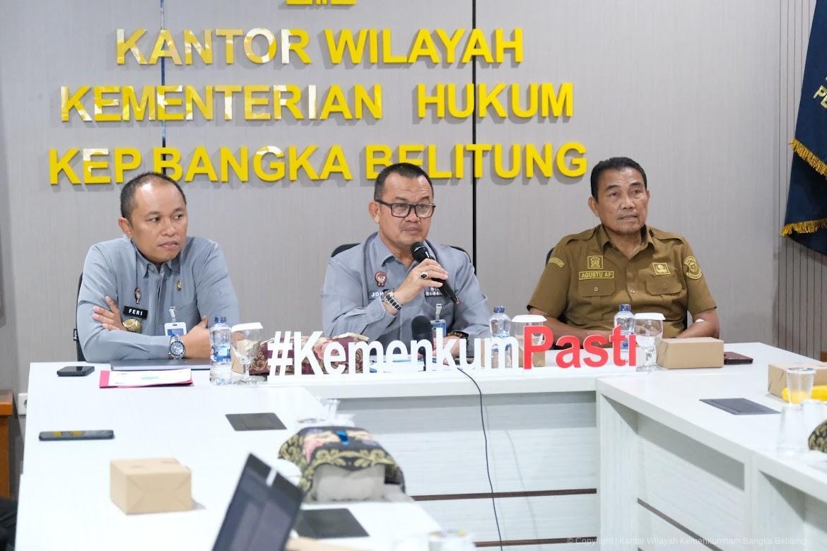 Kanwil Kemenkum Babel Harmonisasikan Tiga Ranperkada Kota Pangkalpinang