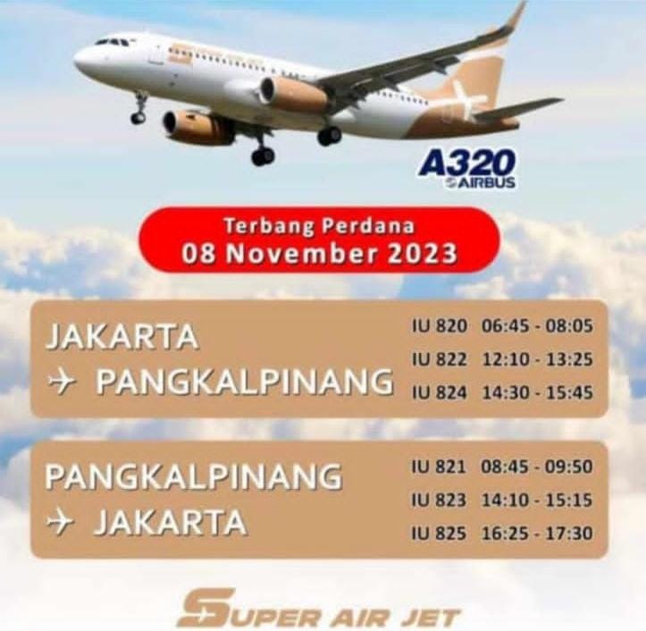 8 November Super Air Jet Mengudara di Langit Babel