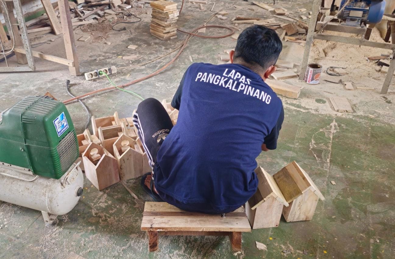 Warga Binaan Lapas Pangkalpinang Produksi Sarang Lovebird, Siap Masuk Pasar