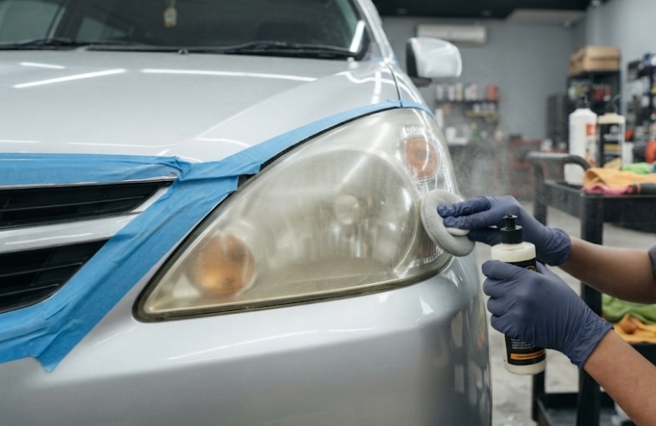 Penyebab dan Cara Mengatasi Kaca Lampu Mobil Menguning Agar Kembali Kinclong
