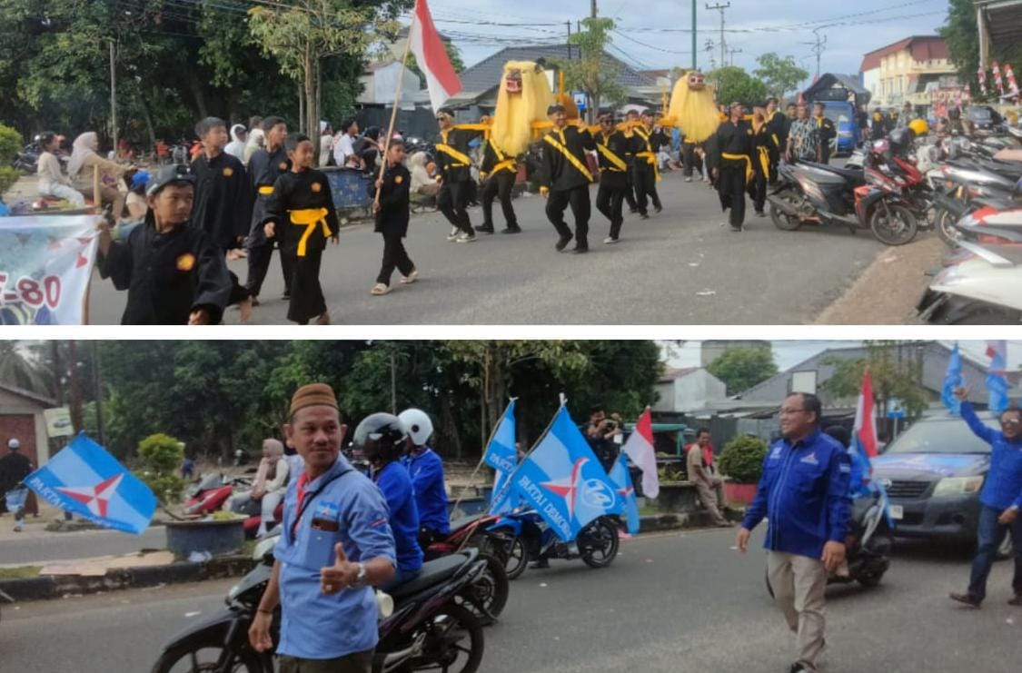 51 Peserta Karnaval Padati Jalan Jenderal Sudirman Toboali, Empat Parpol Besar Juga Meramaikan