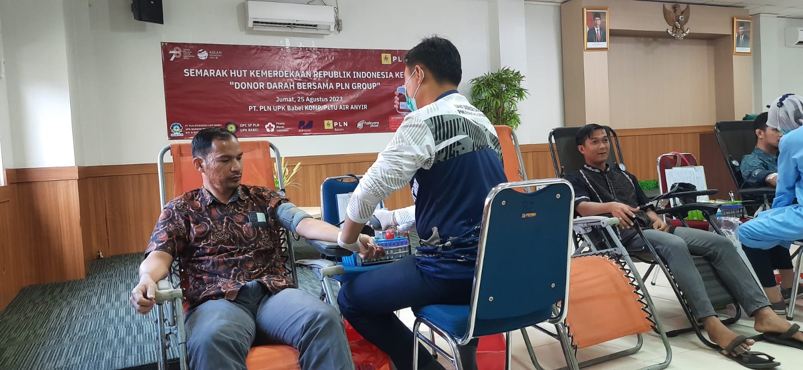 Peringati HUT RI ke-78, PLN Group Bersama DPC SP PLN Gelar Donor Darah