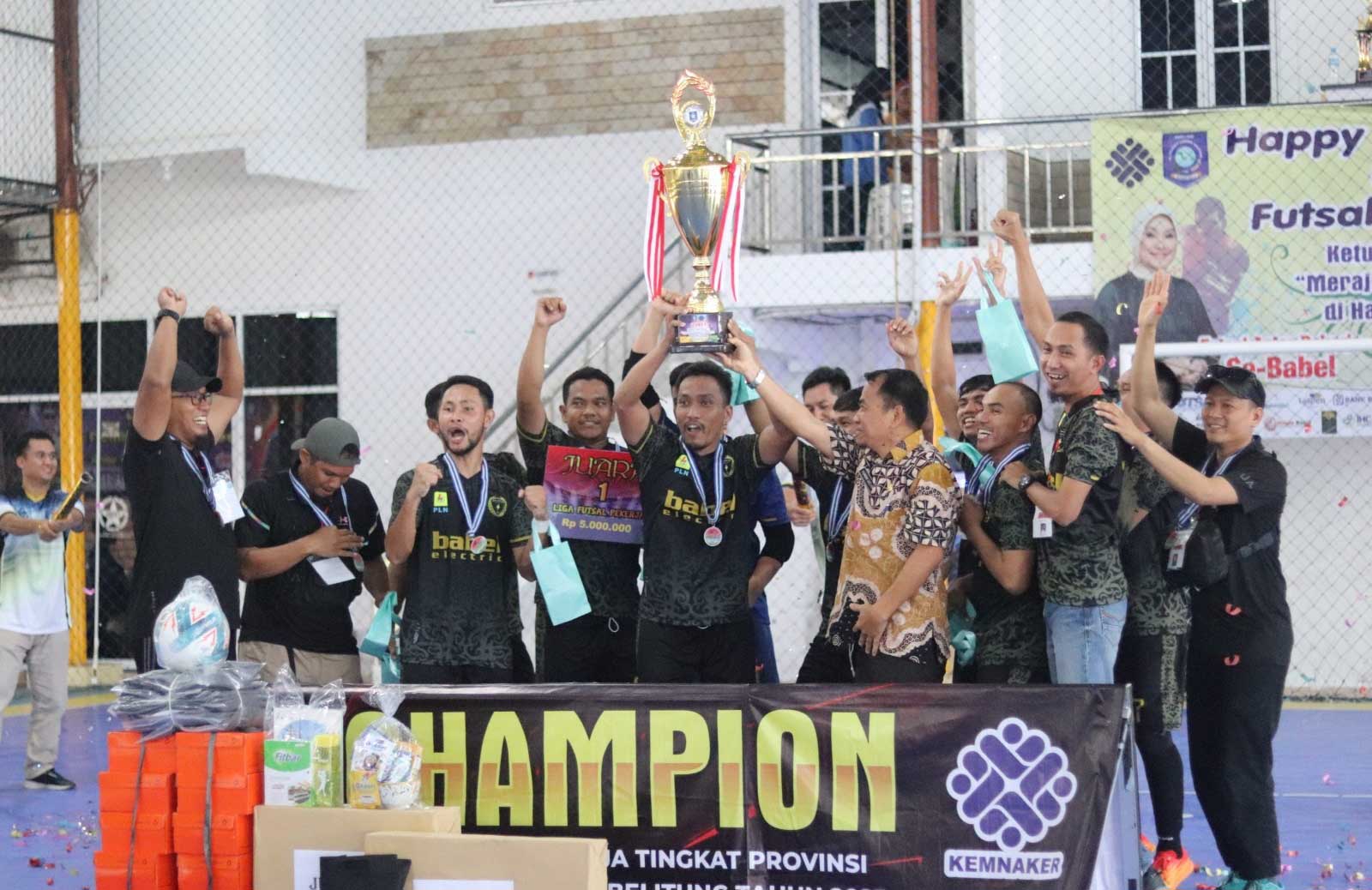 PLN Jawara Gelaran Liga Pekerja Futsal, Dalam Peringatan Hari Buruh Nasional 2023