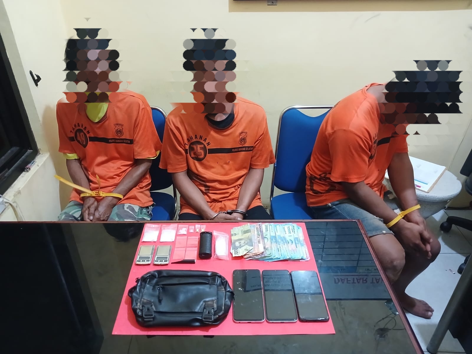 Tiga Warga Toboali Ditangkap, Polisi Sita Sabu dan Pil Ekstasi