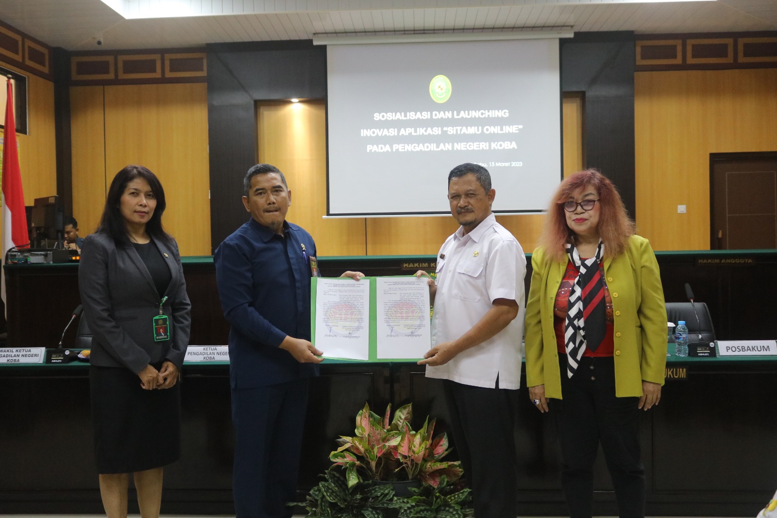 PN Koba Launching SiTamu Online, Aplikasi Konsultasi Hukum 