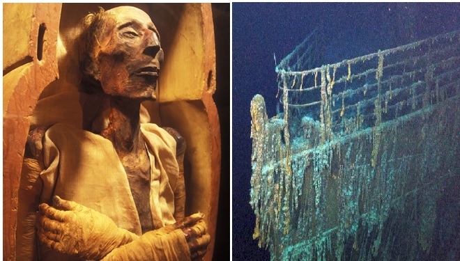 The whole body of Pharaoh, proof of the consequences of the confession of God.  The entire wreckage of the Titanic, proof of the consequences of insulting God
