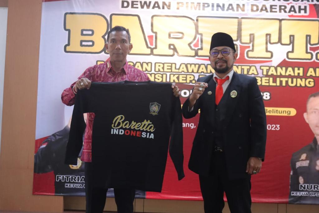 Pj Gubernur Suganda Hadiri Pelantikan Pengurus DPD BARETTA Kep Babel Periode 2023-2028