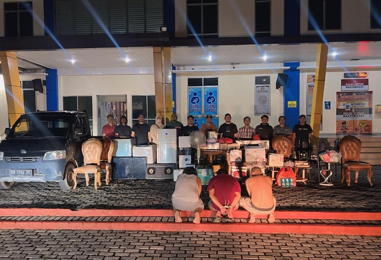 Tiga Pelaku Pencurian Rumah Kosong di Pangkalpinang Tertangkap, Uang Hasil Kejahatan untuk Judol dan Narkoba