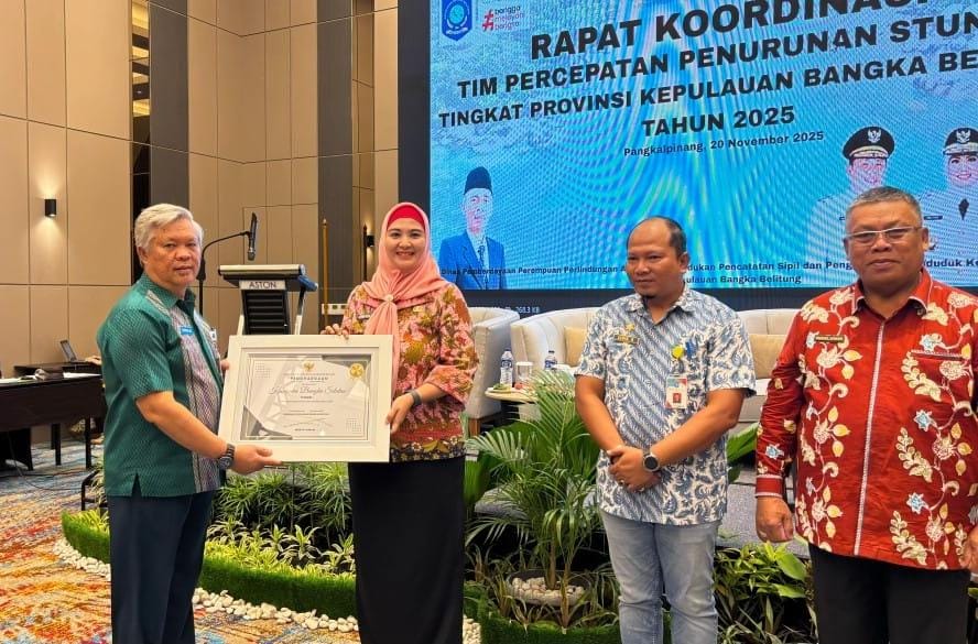 Percepat Penurunan Stunting, Pemkab Basel Raih Dua Penghargaan 