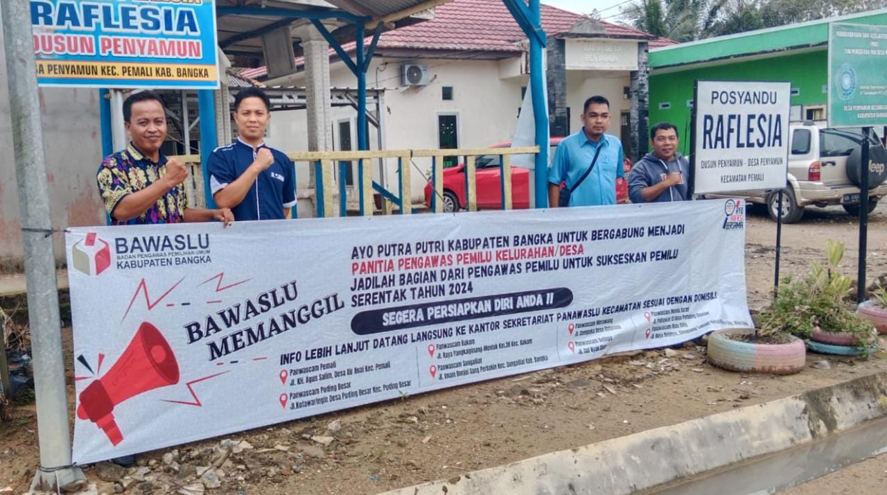 Panwascam Pemali Buka Lowongan Pengawas Pemilu Kelurahan dan Desa