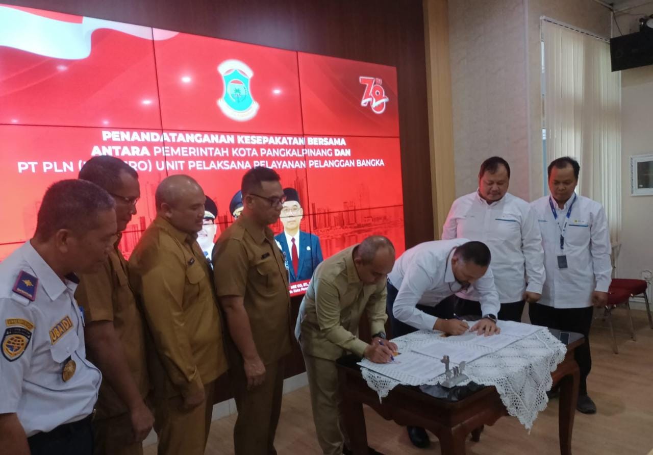 PLN UP3 Bangka dan Pemkot Jalin Kerjasama dalam Penyediaan dan Penyelenggaraan Tenaga Listrik di Pangkalpinang