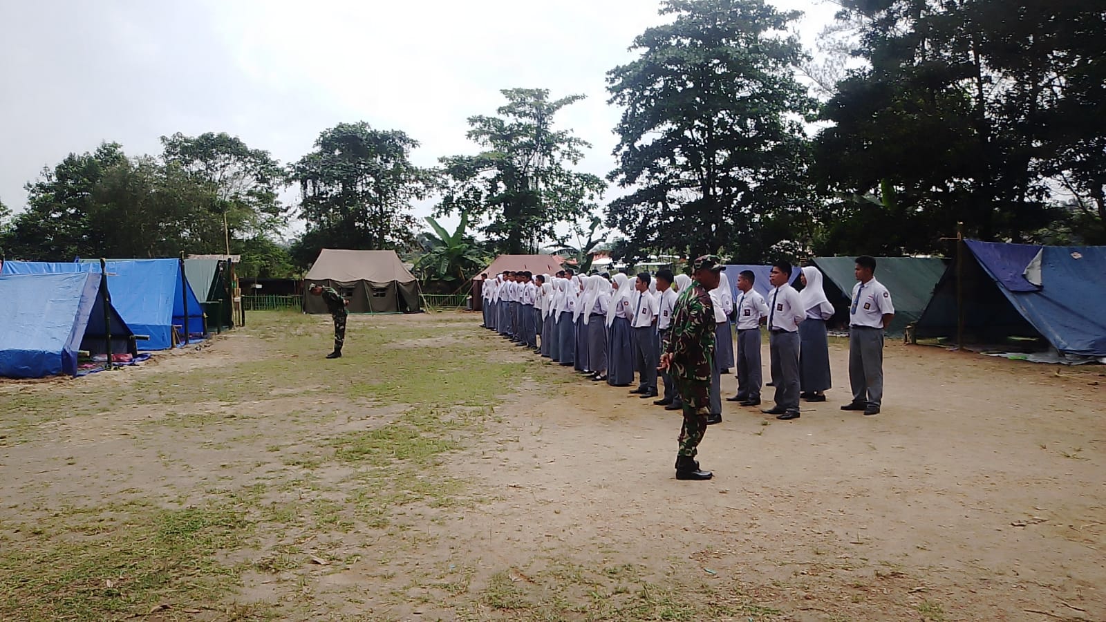 Korem 045/Gaya Latih Kepemimpinan Pengurus OSIS SMA 1 Pangkalan Baru