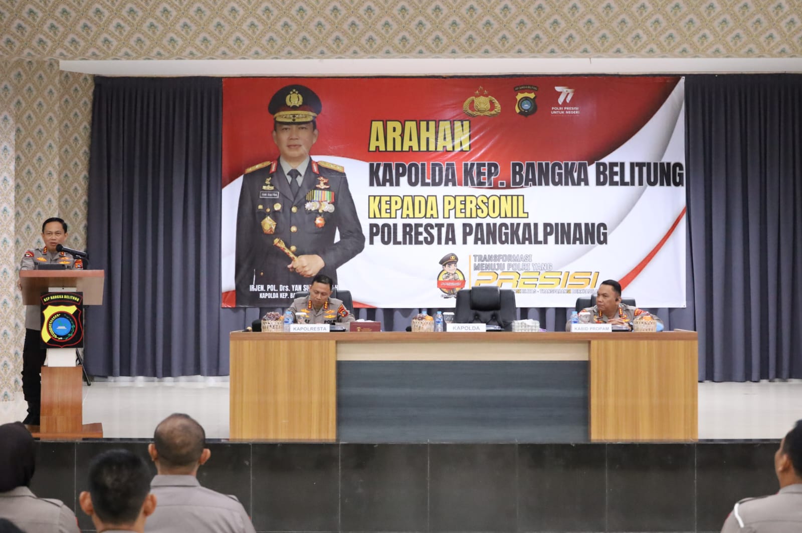 Kapolda Babel Kumpulkan Personel Polresta Pangkalpinan, Begini Arahannya